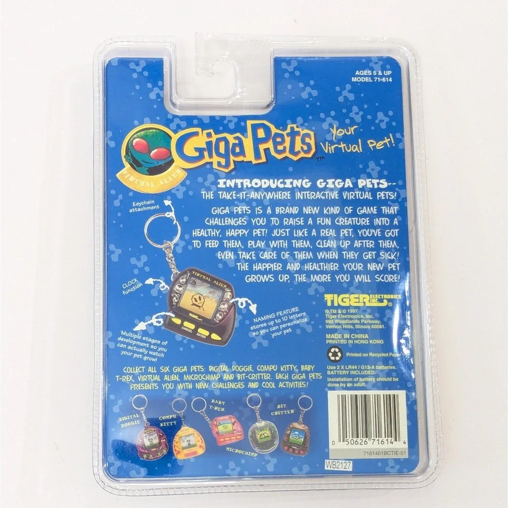 Vtg Tiger Electronics Giga Pets Virtual Alien Interactive Toy 1997 Sealed In Pkg